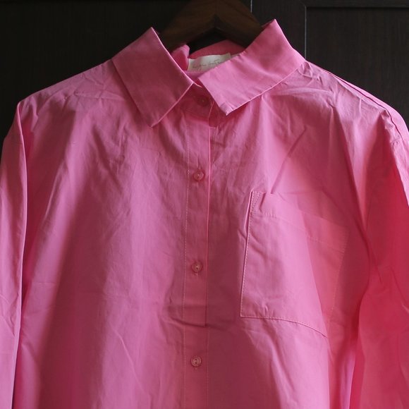 Pink Women's Button-Up Shirt - Picture 4 of 8
